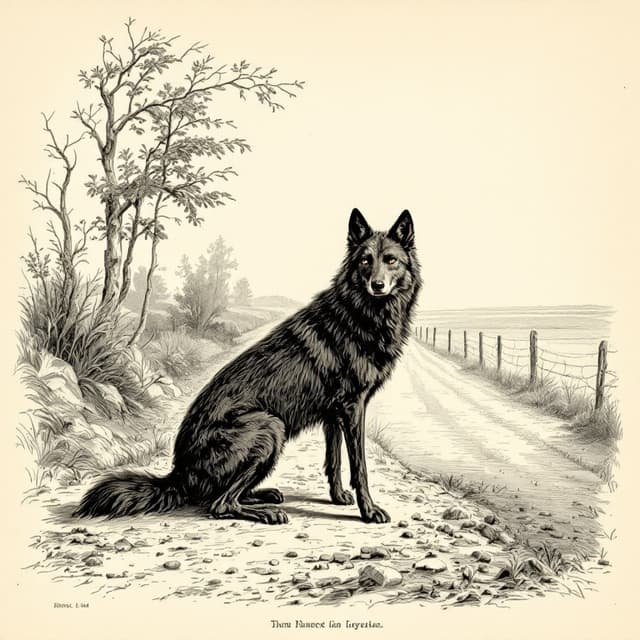 Planche naturaliste illustrant Bête de Bray Road, dessinée d'après les descriptions de témoins