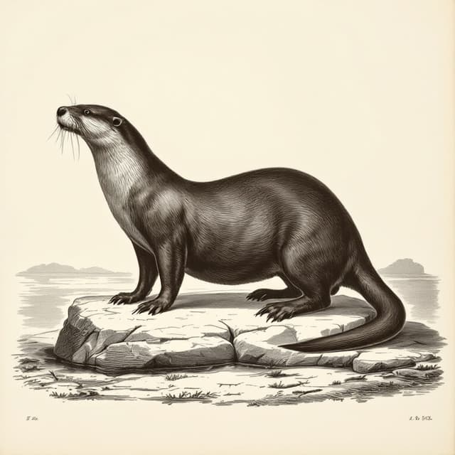 Naturalist plate illustrating Dobhar-chú, drawn from witness descriptions