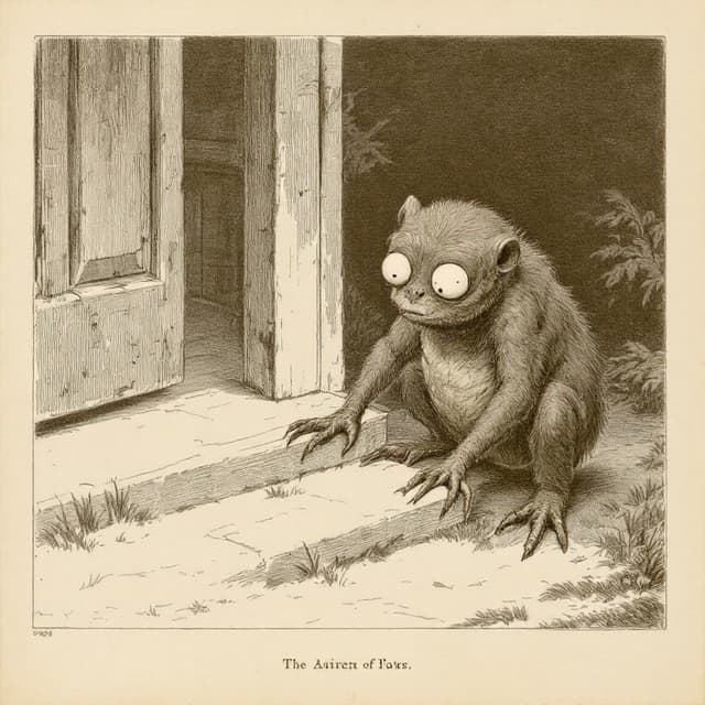 Naturalist plate illustrating Enfield Horror, drawn from witness descriptions