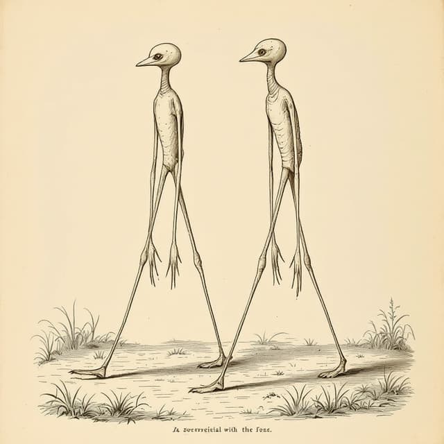 Planche naturaliste illustrant Nightcrawler de Fresno, dessinée d'après les descriptions de témoins