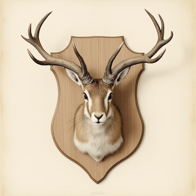 Naturalist plate illustrating Jackalope, drawn from witness descriptions