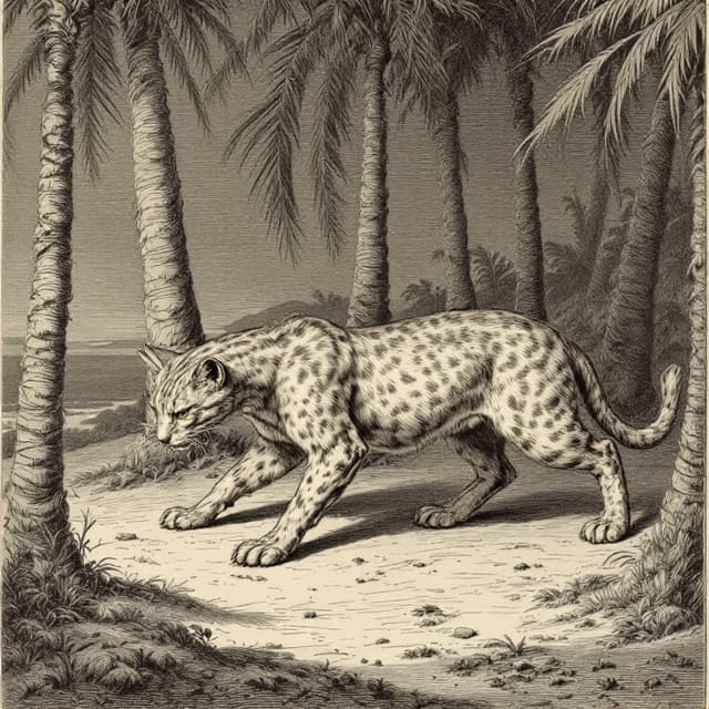 Planche naturaliste illustrant Mngwa, dessinée d'après les descriptions de témoins