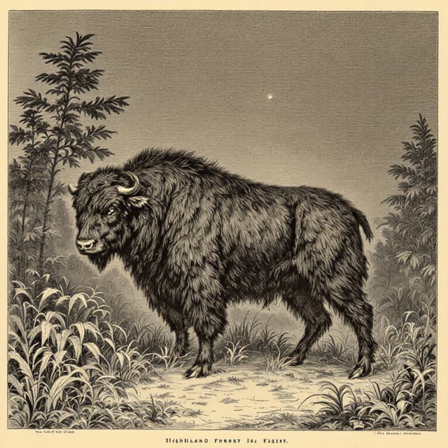 Naturalist plate illustrating Nandi Bear, drawn from witness descriptions