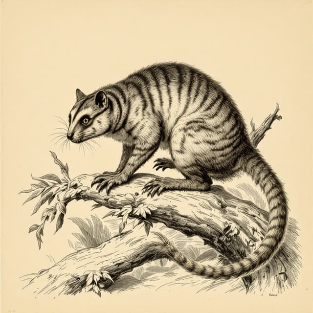 Naturalist plate illustrating Queensland Tiger, drawn from witness descriptions
