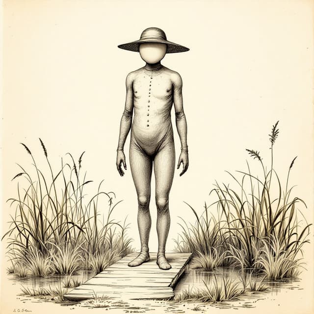 Planche naturaliste illustrant Clown de Sandown, dessinée d'après les descriptions de témoins