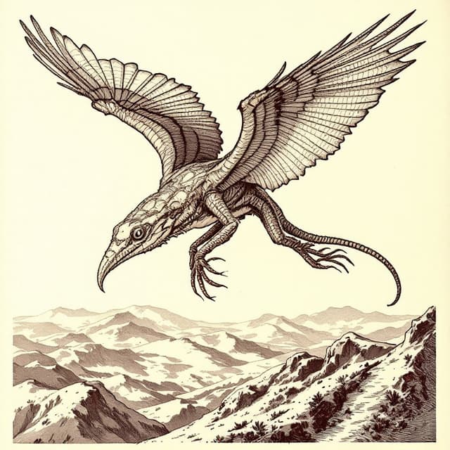 Naturalist plate illustrating Snallygaster, drawn from witness descriptions
