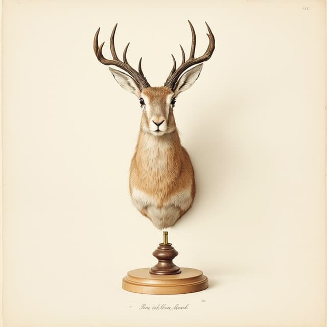 Planche naturaliste illustrant Wolpertinger, dessinée d'après les descriptions de témoins